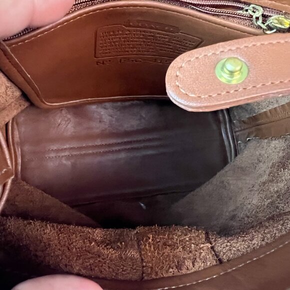 Vintage Coach 4152 British tan Leather Backpack Daypack - Picture 6 of 7